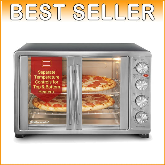 18-Slice French Door Convection Oven - Ultimate Rotisserie & Baking Appliance