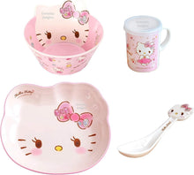 Load image into Gallery viewer, Durable Pink Hello Kitty Dinnerware Set – Bowl, Plate, Cup &amp; Spoon for Kids