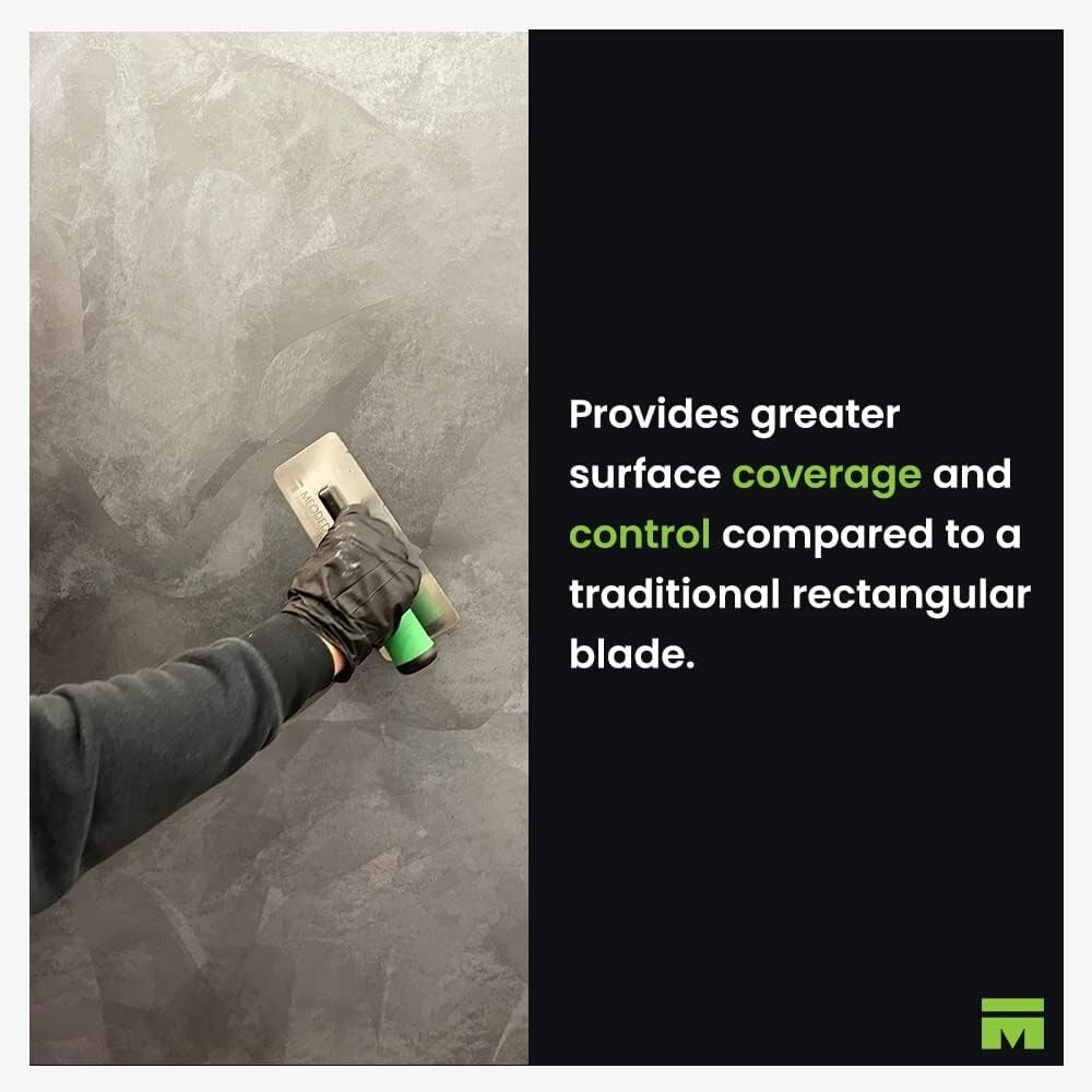 Stainless Steel Venetian Plaster Tool - Trapezoid Trowel for Pro Finish 9.4x4.7