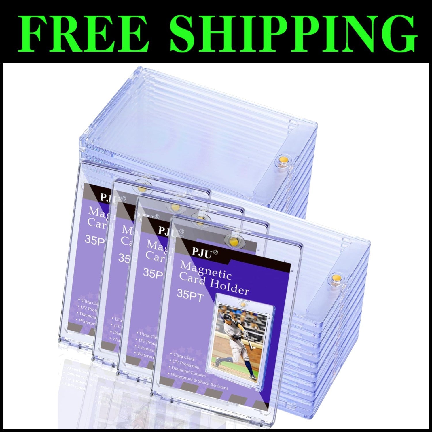 120ct Magnetic Card Holders with U-V Protection for Trading Cards & Collectibles