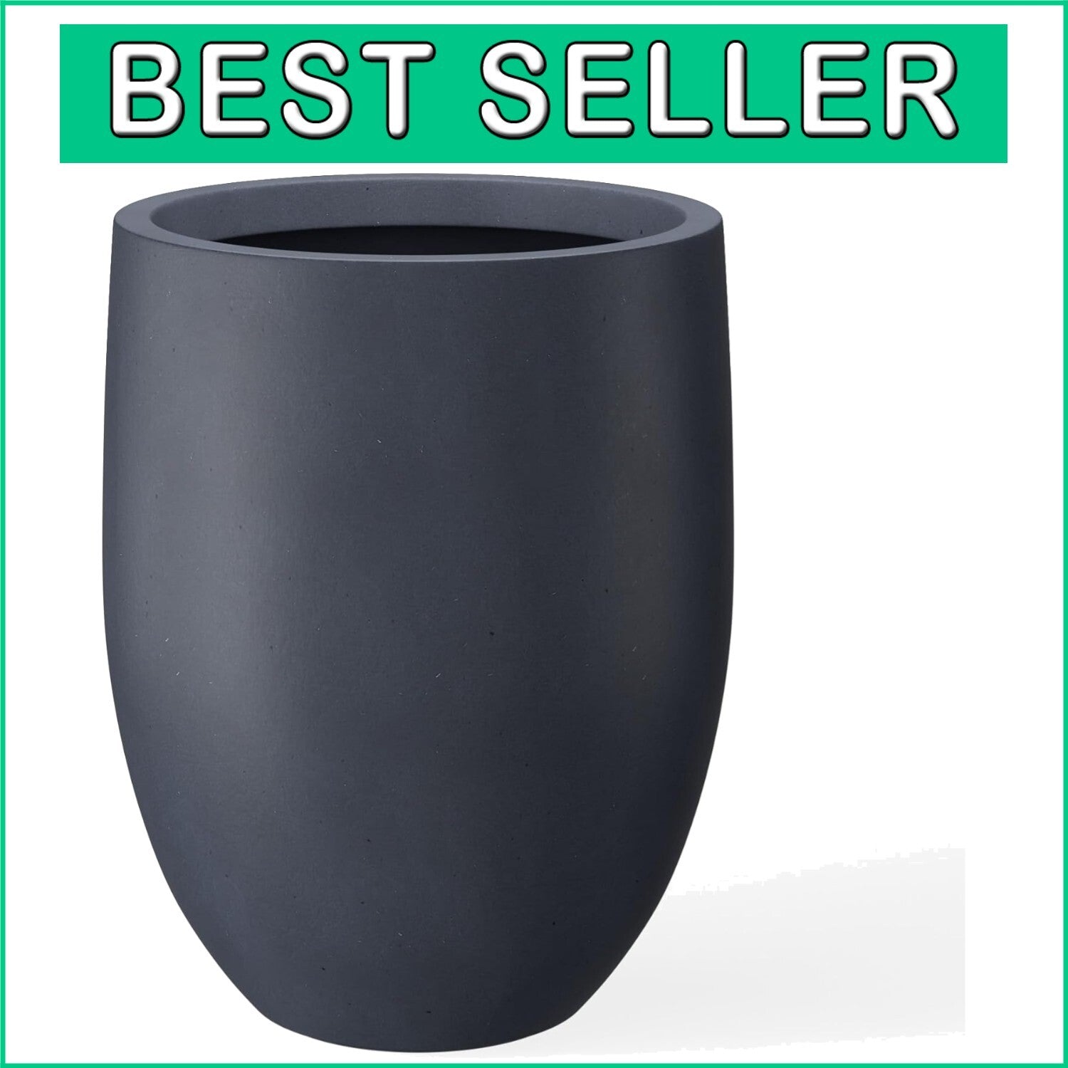 Elegant 21.7" H Dark Gray Concrete Planter - Perfect for Indoor & Outdoor Spaces