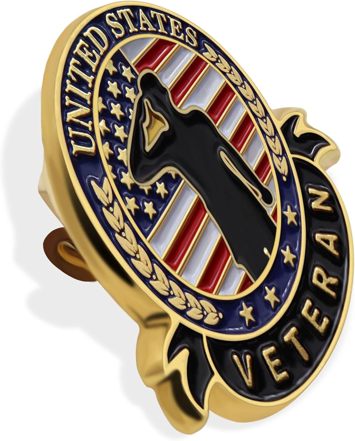 Patriotic American Flag Veteran Pins – 1 Inch Lapel Pin Brooch Set of 10-100