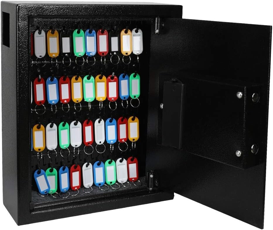 Durable 40-Key Wall Mount Digital Key Safe with Electronic Combination Lock