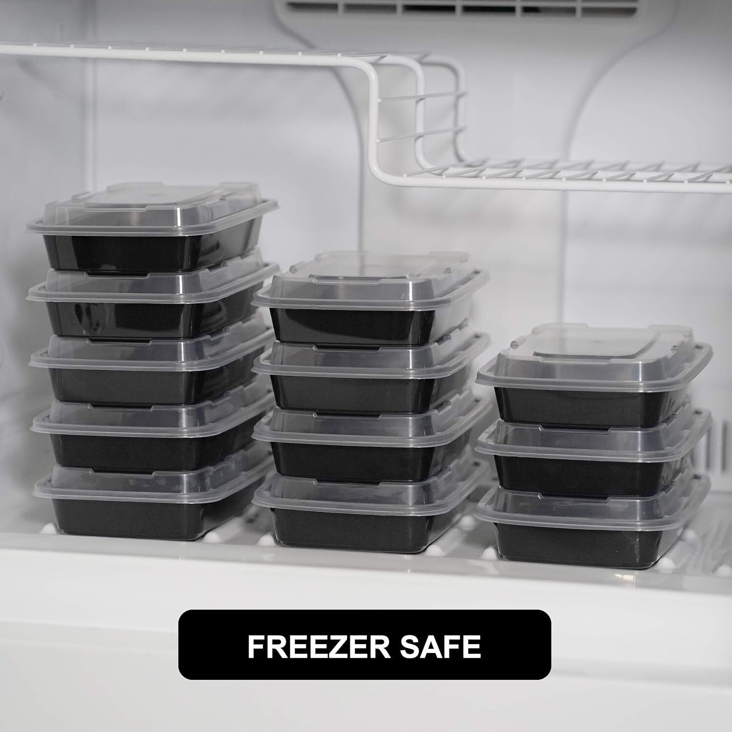 Airtight 1 Compartment Meal Prep Containers - 16oz Bento Box for Healthy Lunches