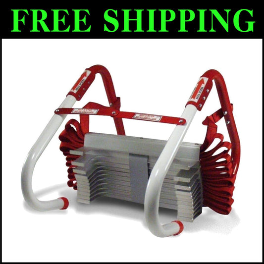 13-Foot Fire Safety Ladder with Zinc-Plated Rungs - Ideal for Emergency Use