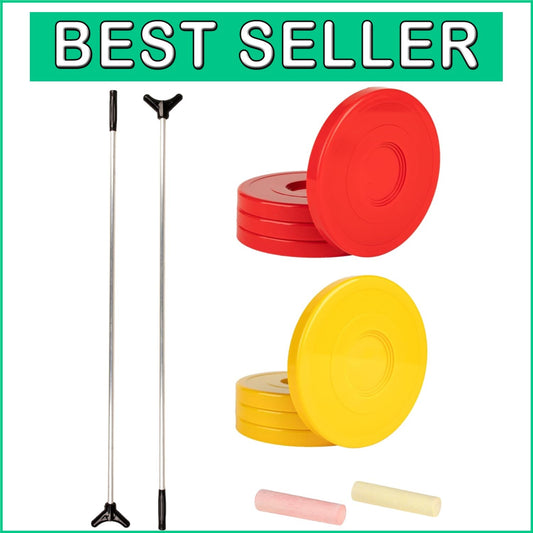 Shuffleboard Set - Lightweight Indoor Outdoor Game for Family Fun & Competition