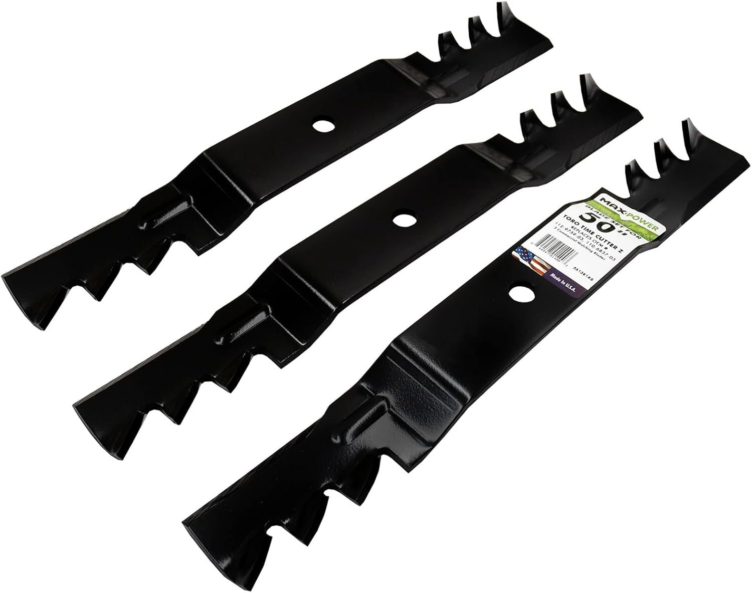 Precision 3 Piece Mulching Blade Set for Toro TimeCutter Z - Fit 50 in. Mowers