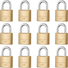 Load image into Gallery viewer, Compact Solid Brass Locks Keyed Alike for Tackle Boxes and Backpacks - 30mm