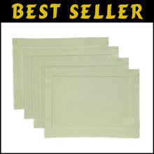 Load image into Gallery viewer, Versatile Sage Green Linen Placemats for Easter &amp; All Occasions - Set of 4