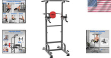 Load image into Gallery viewer, Compact Pull Up Bar Station - Multi-Function 450LBS Dip Station for Home Gym
