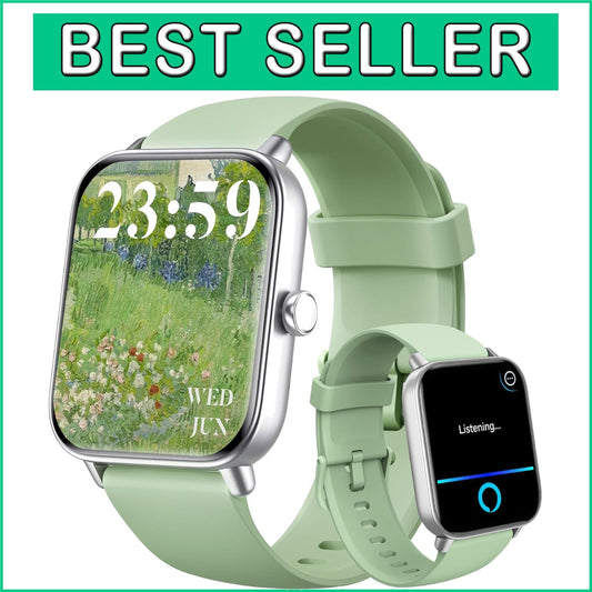 Advanced Fitness Tracker Smartwatch with Heart Rate, IP68 Waterproof & Alexa