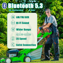 Load image into Gallery viewer, Premium 5.3 Bluetooth Earmuffs with AM/FM Radio &amp; Rechargeable Battery - Green