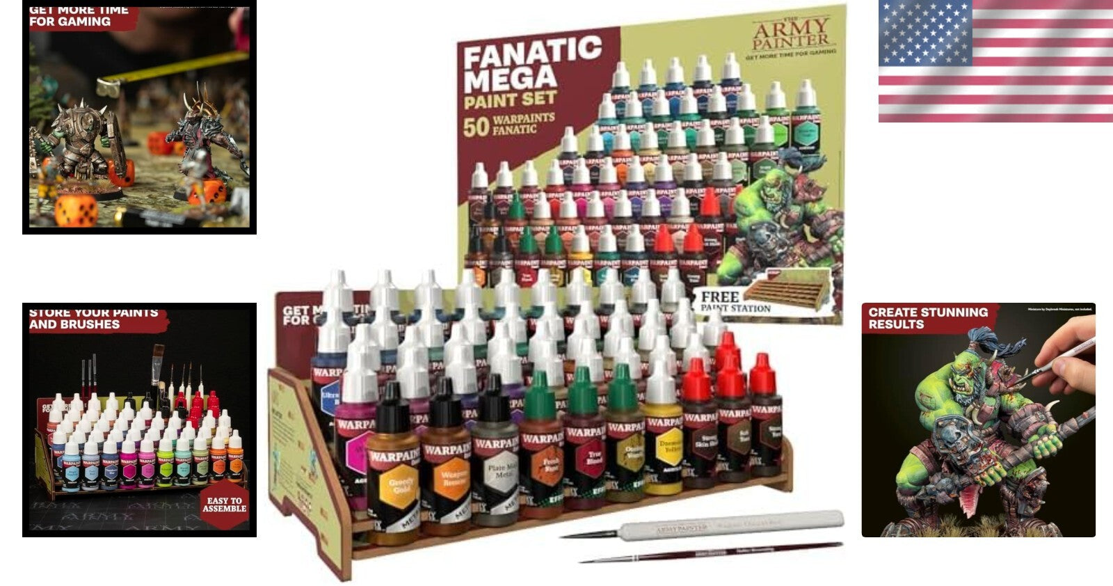 Ultimate Warpaints Fanatic Mega Combo: Acrylic Paint Set with Brushes & Extras