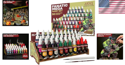 Ultimate Warpaints Fanatic Mega Combo: Acrylic Paint Set with Brushes & Extras