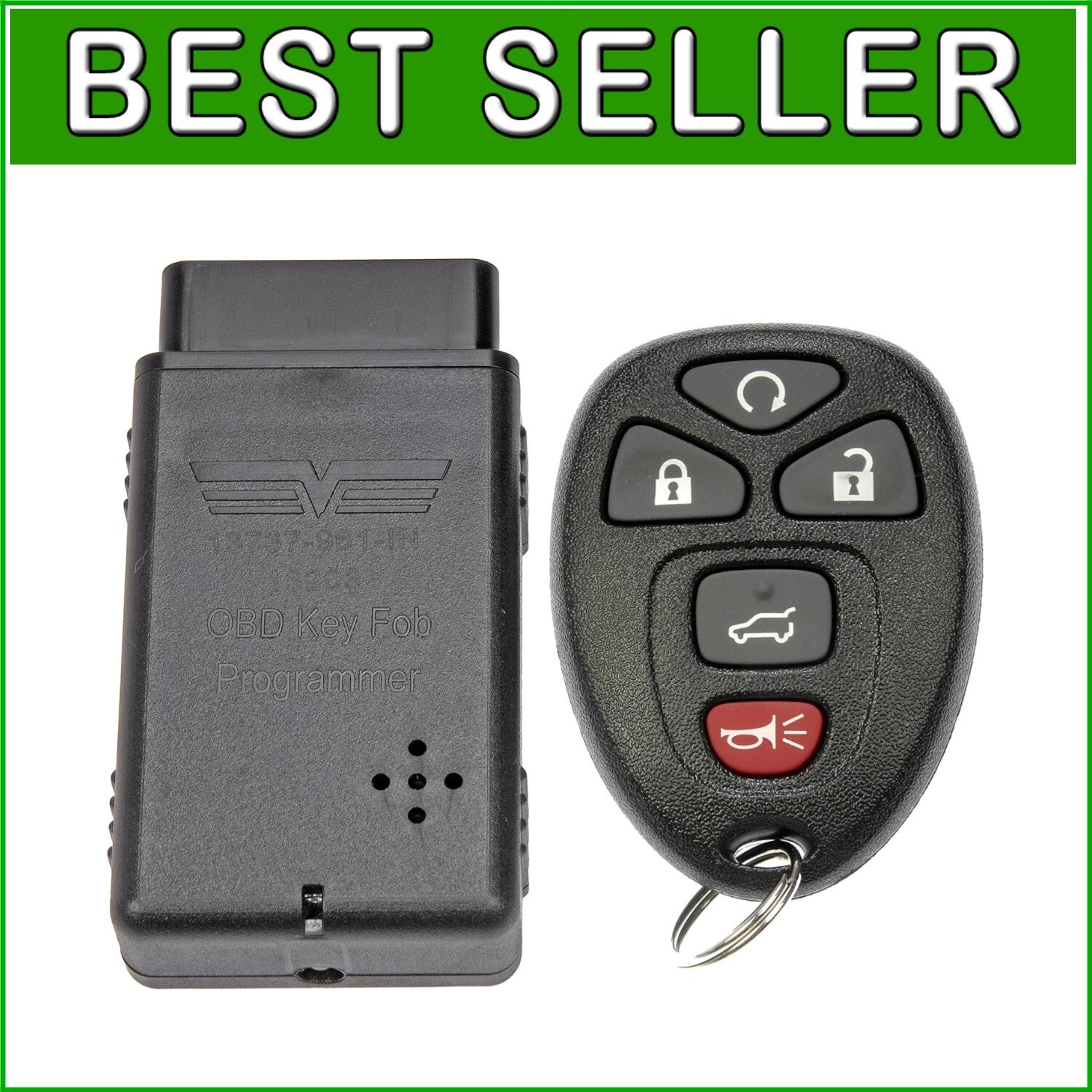 5-Button Keyless Entry Remote Fob with DIY Programming Tool for Vehicles