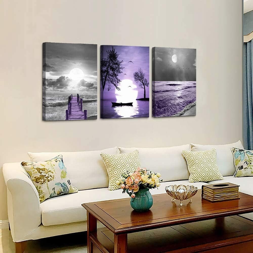 Captivating Black and White Sunflower Canvas Art - Ideal Home Decoration Set