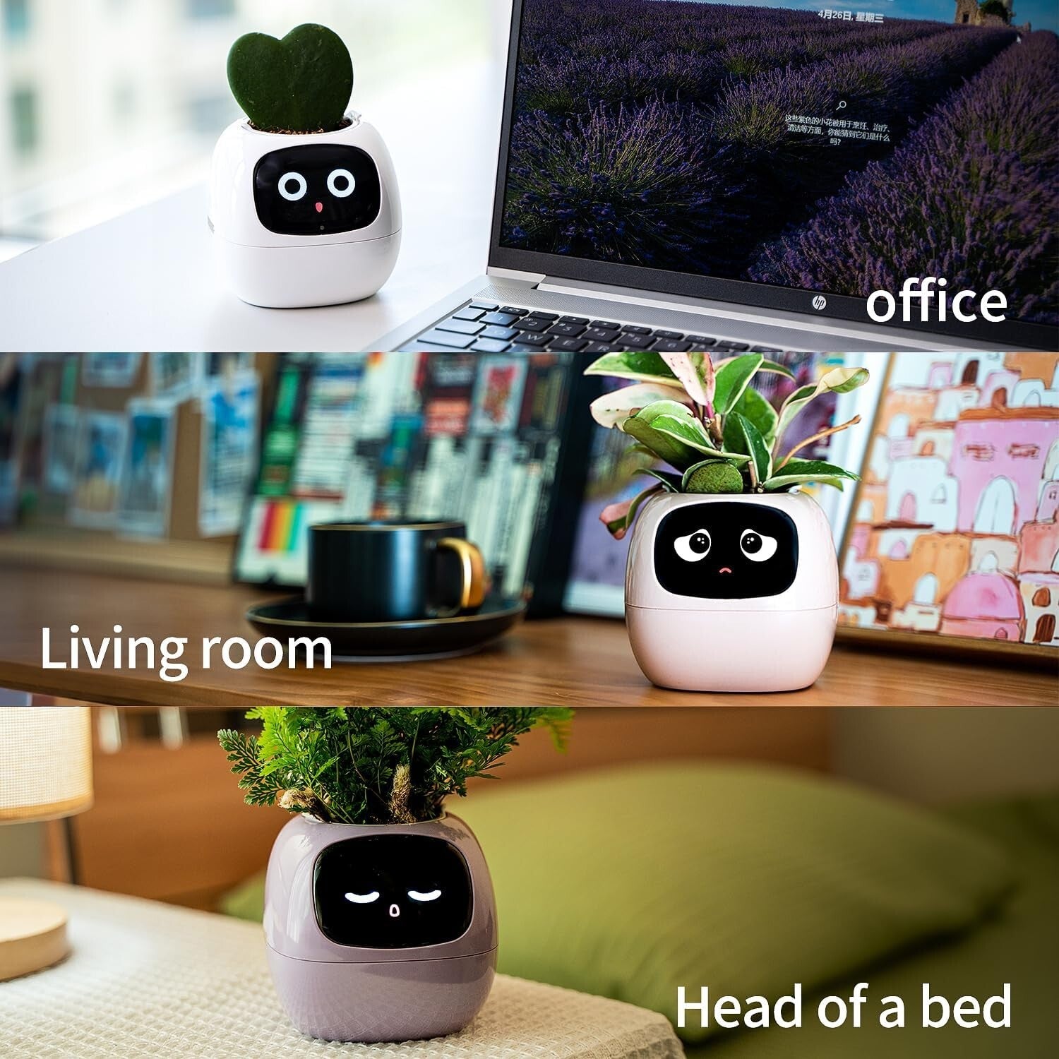 Lightweight AI Flowerpot with Gesture Interaction Features – Perfect Gift!