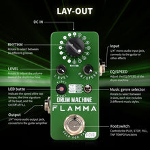 Load image into Gallery viewer, Metal Drum Machine Guitar Pedal with 48 Grooves &amp; Real-Time Fill Function