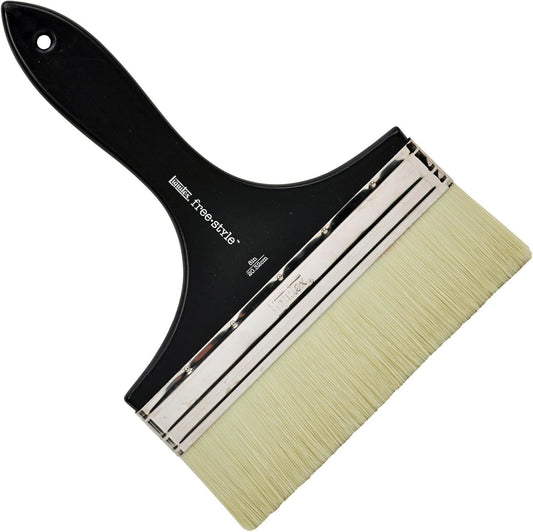 Durable 8'' Broad Flat Brush with Ergonomic Handle - Perfect for Large Surfaces