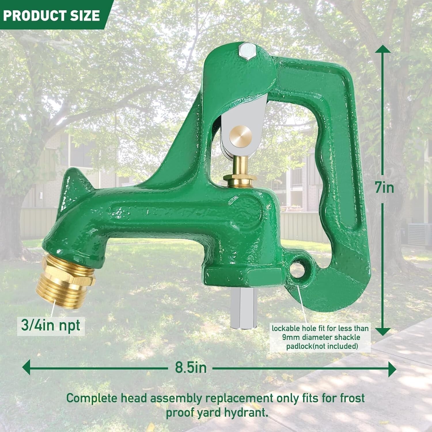 Heavy-Duty Frost Free Outdoor Faucet Replacement Head - Single Hole Installation