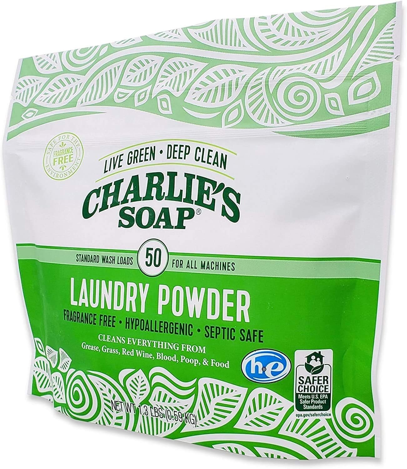 150 Loads of Organic Unscented Laundry Powder - Gentle for the Whole Family