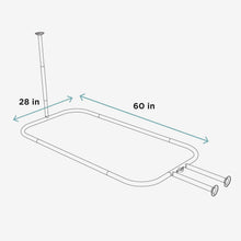 Load image into Gallery viewer, Freestanding Tub Oval Shower Curtain Rod - Rustproof Aluminum, Fits 60" x 28"