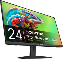 Load image into Gallery viewer, 24-Inch Full HD 100Hz Monitor - Immersive Edgeless Display with FreeSync &amp; Audio