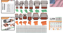 Load image into Gallery viewer, Reliable DT Deutsch Electrical Kit with Pin Connectors and Seal Plugs - Gray