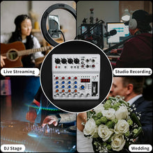 Load image into Gallery viewer, Portable 6-Channel Audio Mixer with 99 Effects for Live Streaming and Podcasting