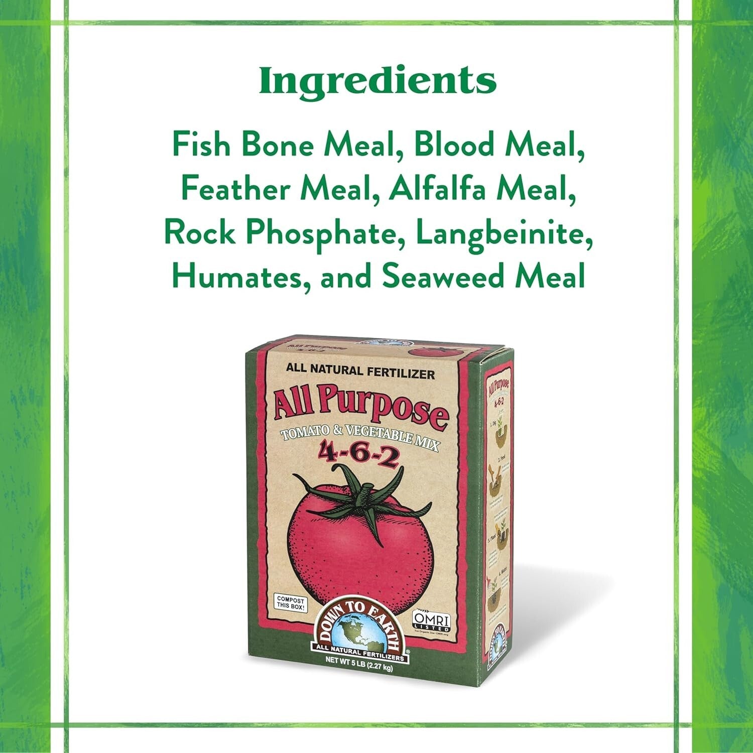 Down To Earth 15 lb Organic Tomato & Vegetable Mix - Non-Burning Formula