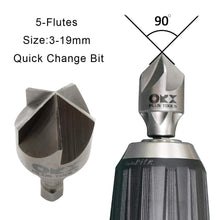 Load image into Gallery viewer, Versatile HSS Deburring Tool Set - Countersink Drill Bits for 1/8" to 3/4"