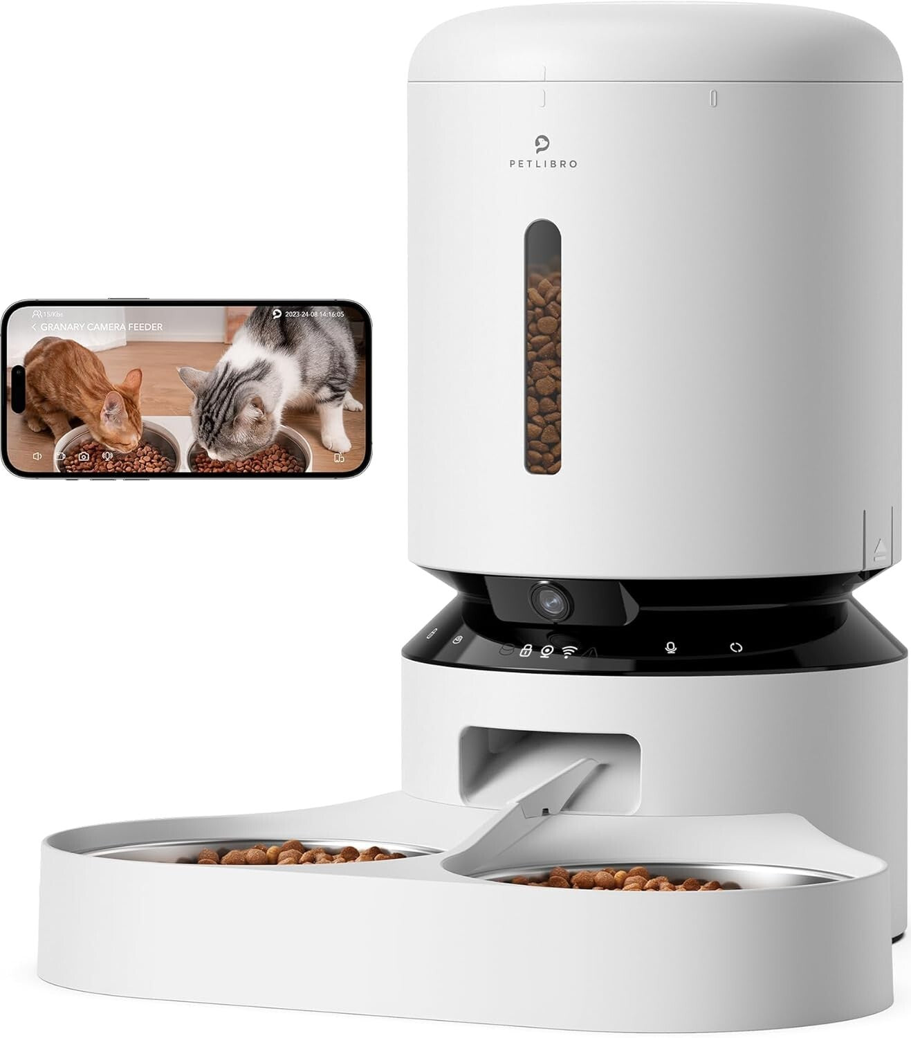 Automatic Feeder with Night Vision Camera - Watch & Feed Your Pets Remotely