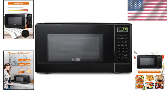 Versatile Countertop Microwave with Digital Timer & Safety Lock - Compact Design