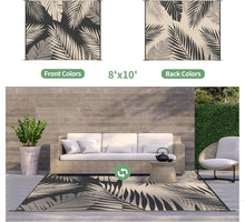Load image into Gallery viewer, Stain Resistant 8' x 10' Outdoor Rug – Lightweight &amp; Portable for RV Adventures