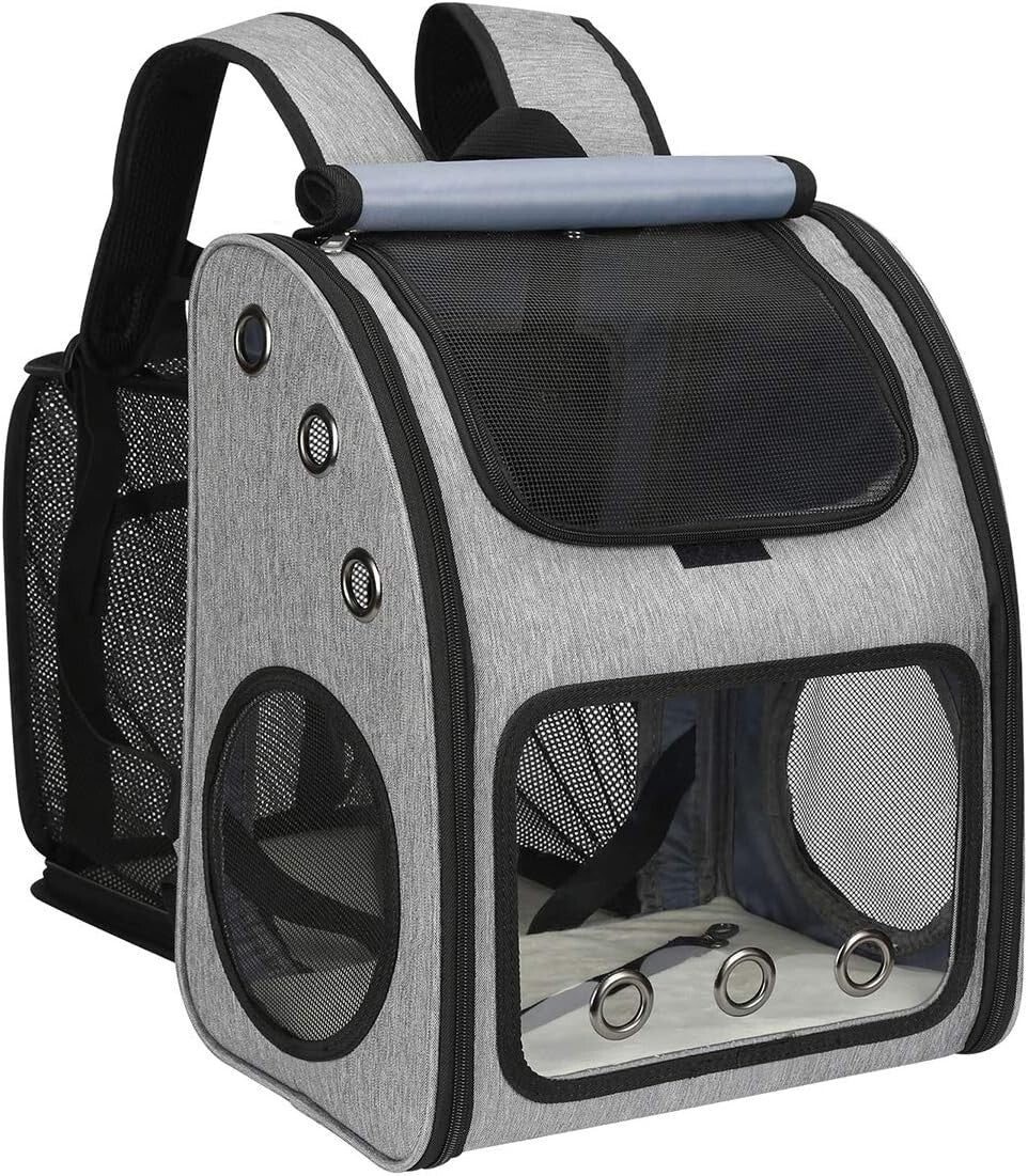 Portable Pet Travel Carrier Backpack - Safety & Comfort for Dogs, 18 lbs Max