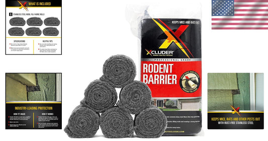 6 Rolls of Heavy-Duty Rodent Control Fill Fabric – Non-Toxic and Long-Lasting