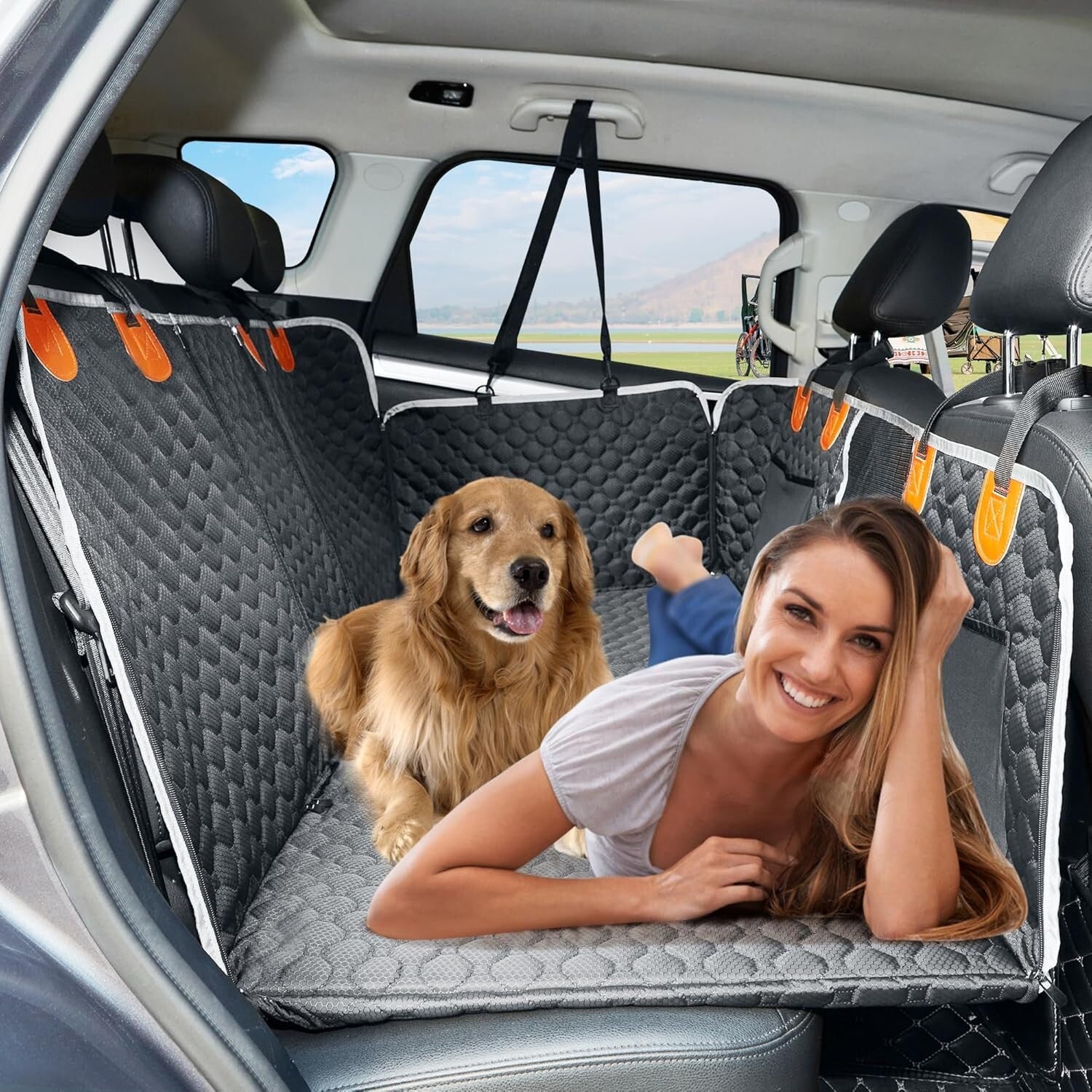 Universal Waterproof Dog Back Seat Cover for Cars & SUVs - Easy Clean & Comfort