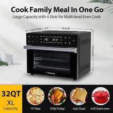 Load image into Gallery viewer, Beelicious 32QT Digital Air Fryer with Touch Control and Cool-Touch Features