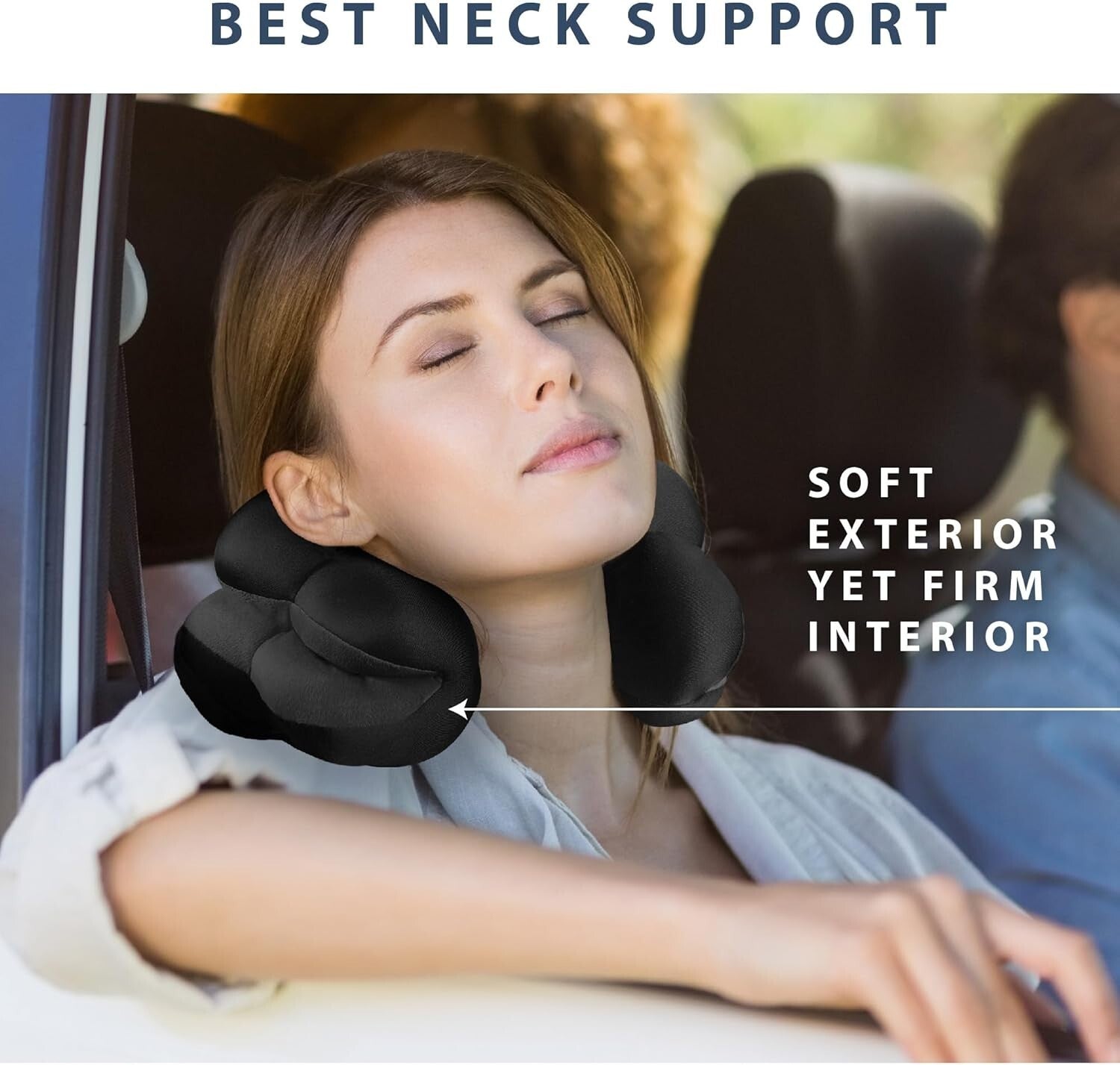 Adjustable Neck and Lumbar Support Pillow 2-Pack – Fleece, Travel Essential
