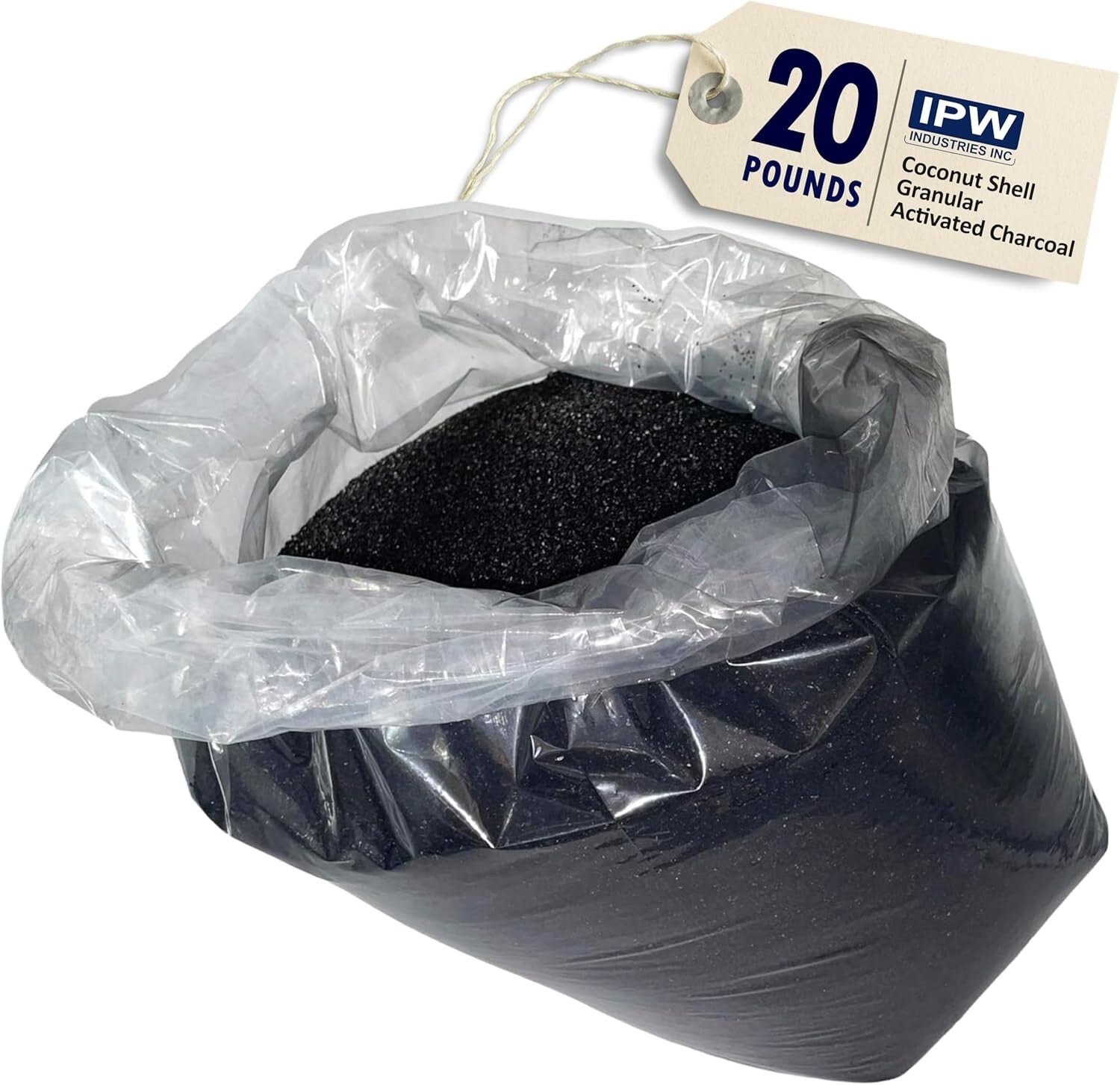 Coconut Shell Activated Charcoal - 20lbs for Home & Commercial Water Systems
