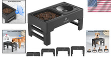 Load image into Gallery viewer, Collapsible Adjustable Dog Bowl Set with Stainless Steel &amp; Slow Feeder Options