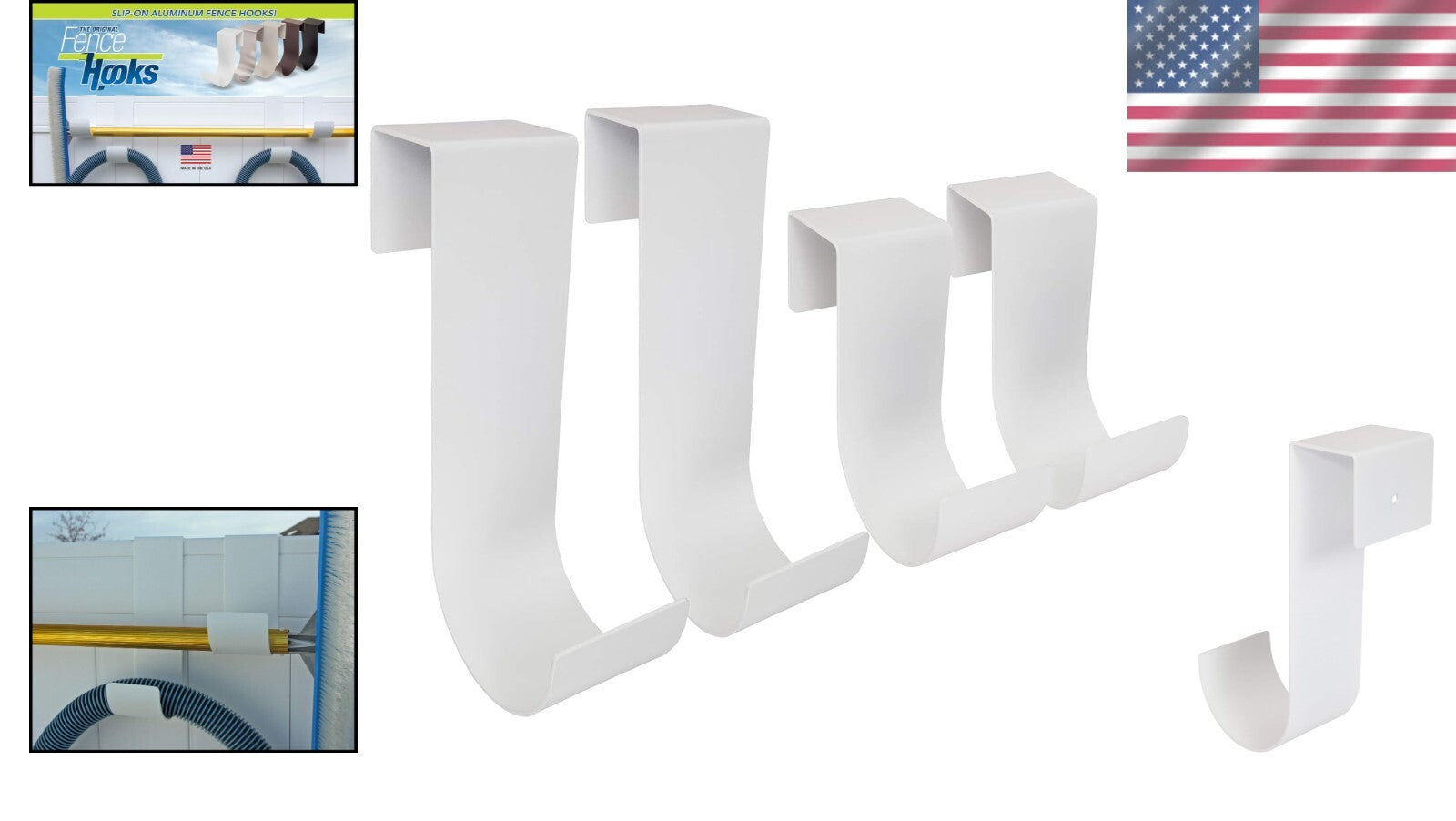 Durable and Lightweight Rust-Free Aluminum Fence Hooks - Perfect for Outdoors