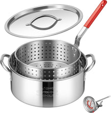 Load image into Gallery viewer, Versatile 10Qt Stainless Steel Deep Fryer - Ideal for Chicken, Seafood &amp; Fries