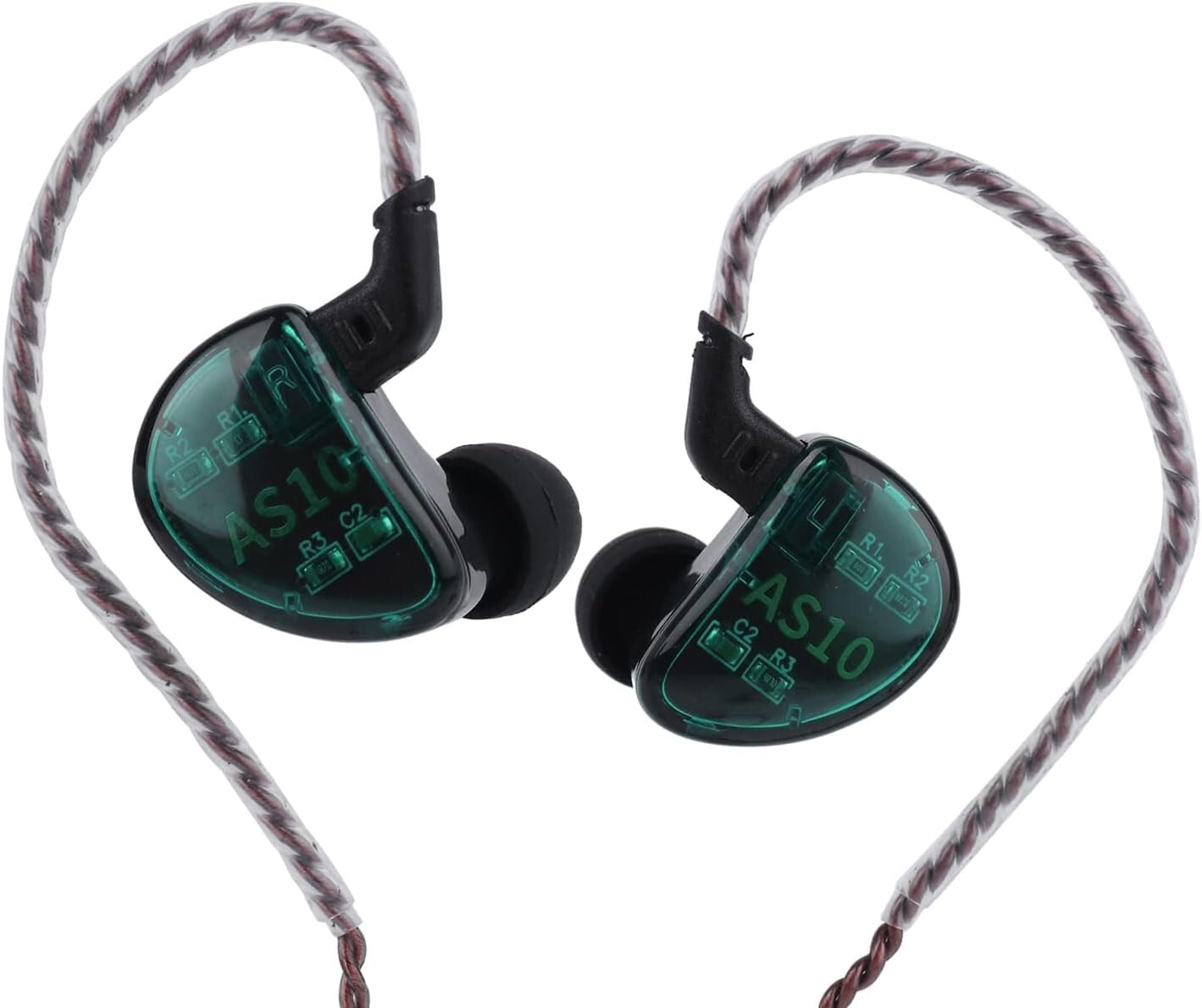 Cyan In-Ear Headphones with Exceptional Bass and Sound Isolation - Adult Use