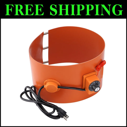 Durable Metal Band Heater for 5-Gallon Drums - 120V with Adjustable Thermostat