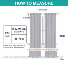 Load image into Gallery viewer, Noise Reducing 100% Blackout Curtains, Thermal Insulation - 52x95 Biscotti Beige