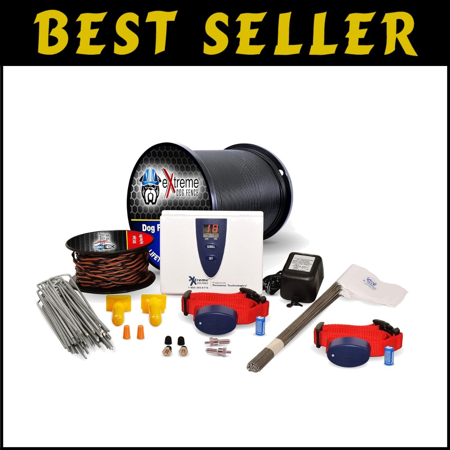 Complete Installation Kit for Electric Dog Fence - 500 Ft Coverage for Safety