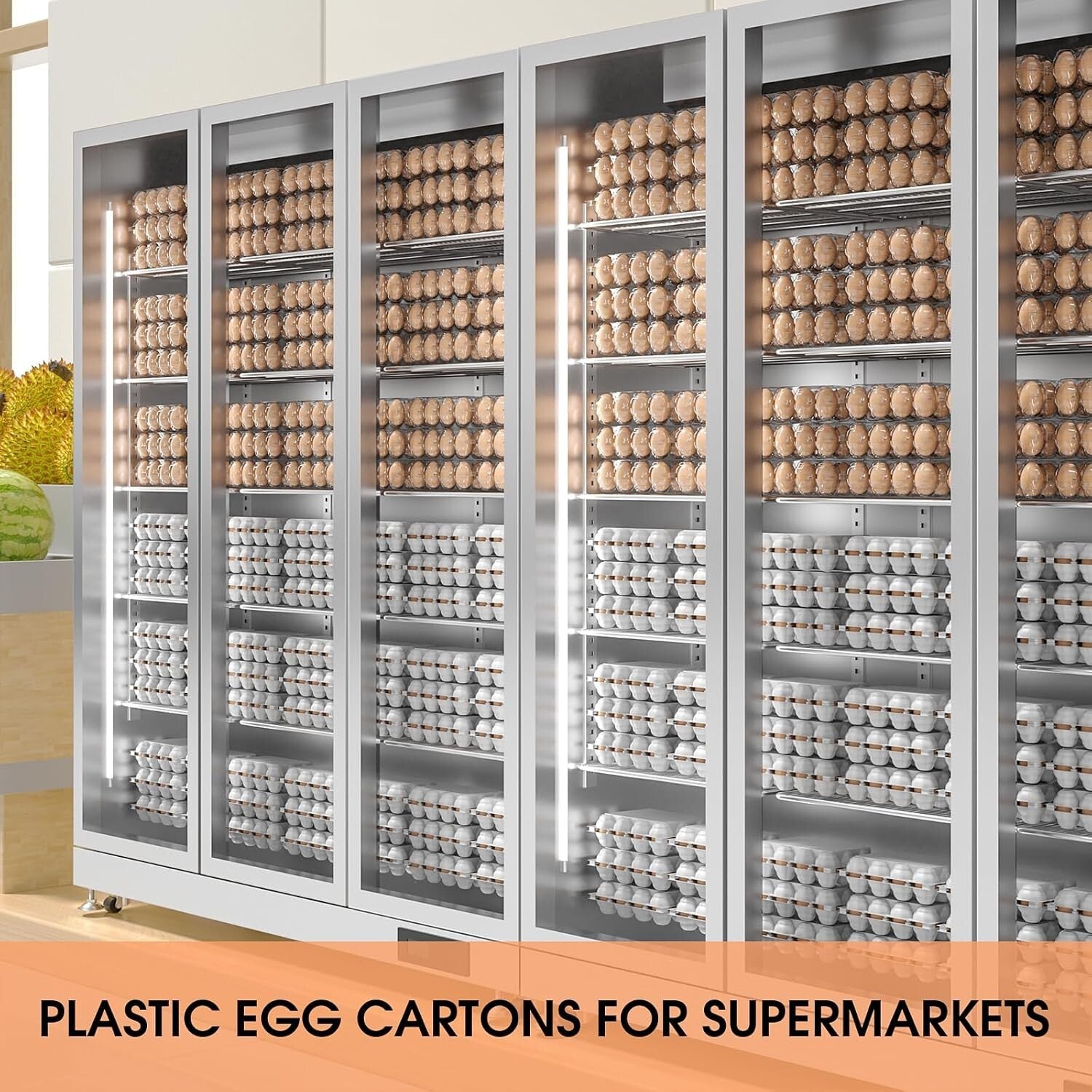 100-Pack Clear Plastic Egg Cartons - Reusable 12 Count Holders for Farm Displays