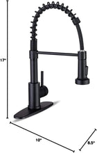 Load image into Gallery viewer, Matte Black Pull Down Kitchen Faucet with 360° Swivel Sprayer – Single Handle