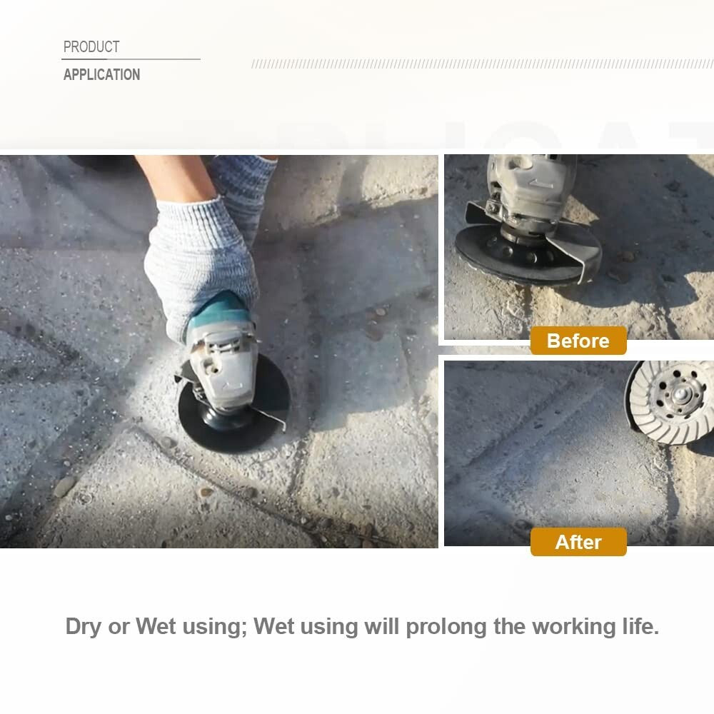 7-Inch Turbo Row Diamond Cup Wheel for Efficient Concrete & Marble Grinding